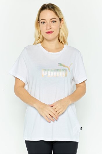 Puma Women Sportswear Fit Short Sleeve Outdoor T Shirt, White
