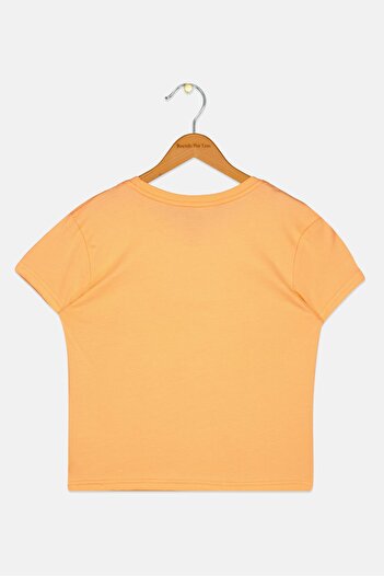 Roxy Kids Girl Graphic Printed Short Sleeve Top, Orange