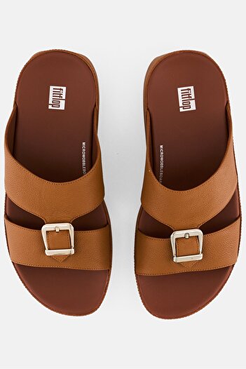 Fitflop Men Samel Buckle Slip On Sandals, Brown