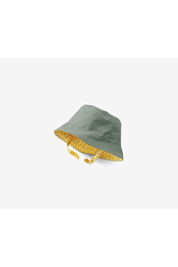 Tchibo Kids Girls Rain Hat, Olive and Green and Yellow