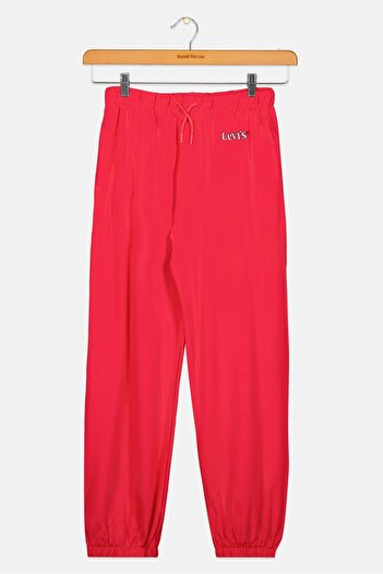 Levi's Kids Girl Embroidered Logo Benchwarmer Jogger Pants, Dark Pink