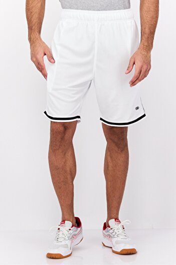 Legend Men Sportswear Fit Drawstring Basketball 8,5 Inseam Shorts, White