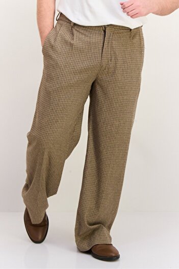 Gant Men Regular Fit Houndstooth Pleated Suit Pants, Multicolor