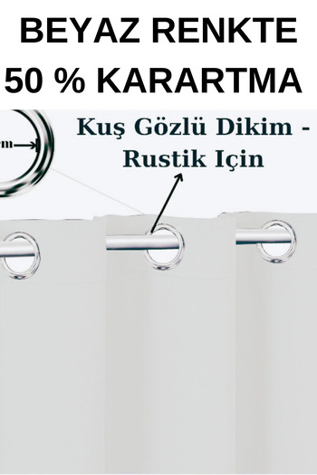 MebelPort Curtain Blackkout Fountain Stitching Shape Single Wing