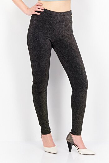 Liu Jo Women Regular Fit Textured Leggings, Metallic