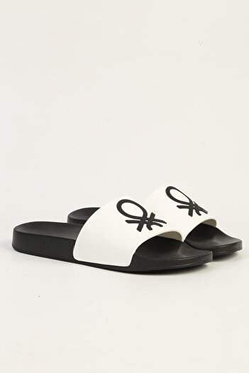 Benetton Black and White Men's Slippers Bn-1429