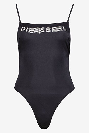 Diesel Women Brand Logo One Piece Swimwear, Black