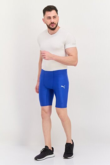 Puma Men Sportswear Fit Brand Logo Training Tight Shorts, Blue