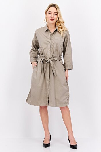 Robe Di Kappa Women Plain Shirt Dress, Grey