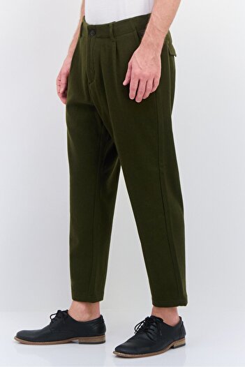 Scotch & Soda Men Regular Fit Solid Chino Pants, Green