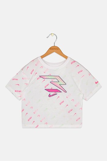 Nike 3Brand by Russell Wilson Kids Girl Sportswear Fit Short Sleeves Outdoor T-Shirt, Multicolor