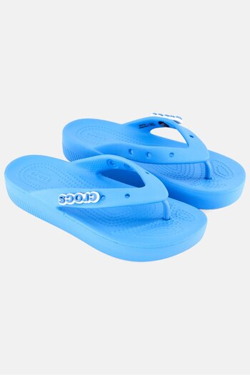 Crocs Women Classic Platform Slip On Sandals, Blue