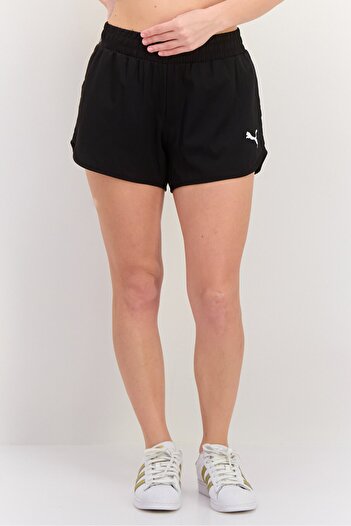 Puma Women Regular Fit Brand Logo Training Shorts, Black