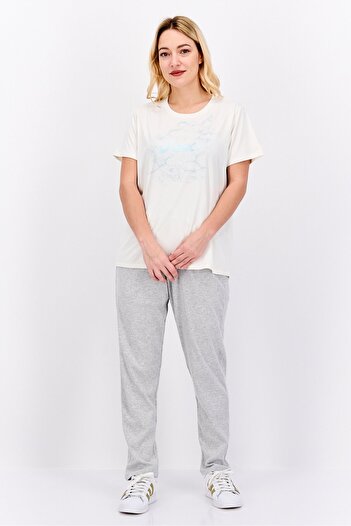 Asics Women Regular Fit Short Sleeve Running T-Shirt, Ivory