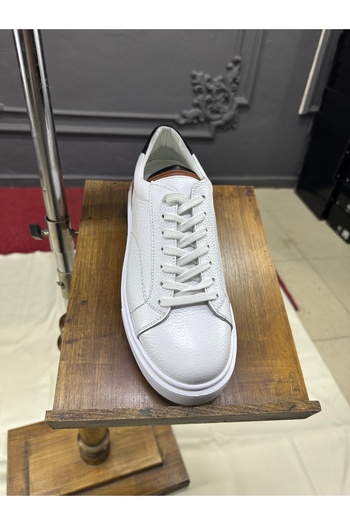 ALTINYILDIZ CLASSICS %100 Deri Rahat Taban Sneaker BEYAZ Ayakkabı