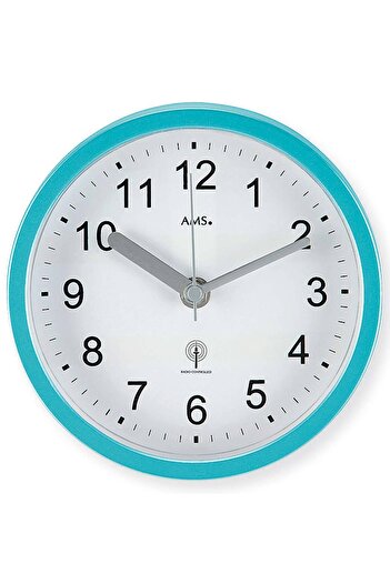 AMS Wall Clock 5921, Quartz, White, Analogue, Modern