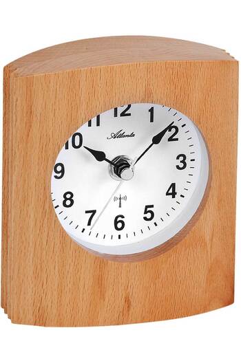 Atlanta Table Clock 3131, Quartz, White, Analogue, Classic