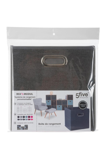 Five Simply Smart Polypropylene and Metal Foldable Storage Box 31 x 31cm