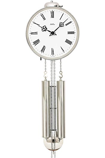 AMS Wall Clock 342, Mechanical, White, Analogue, Classic