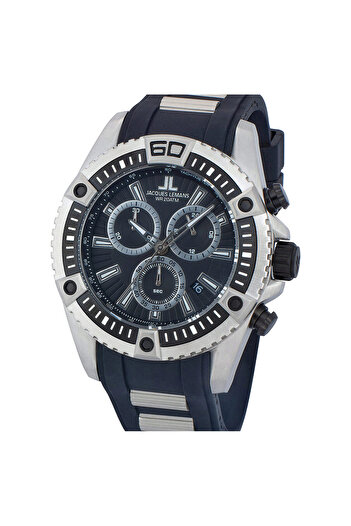 Jacques Lemans Ανδρικό ρολόι Jacques Lemans 1-1805B, Quartz, 46mm, 20ATM