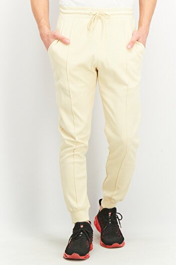 RBX Men Sportswear Fit Training Sweatpants, Khaki Cream
