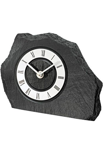 AMS Table Clock 1104, Quartz, Black, Analogue, Rustic