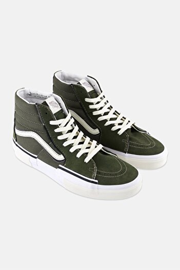 Vans Men Sk8 Hi Reconst Lace Up Shoes, Olive
