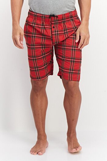 Outdoor Life Men Plaid Pajama Shorts, Red Combo