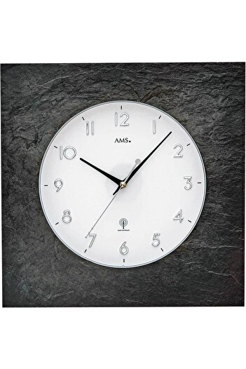 AMS Wall Clock 5546, Quartz, White, Analogue, Modern