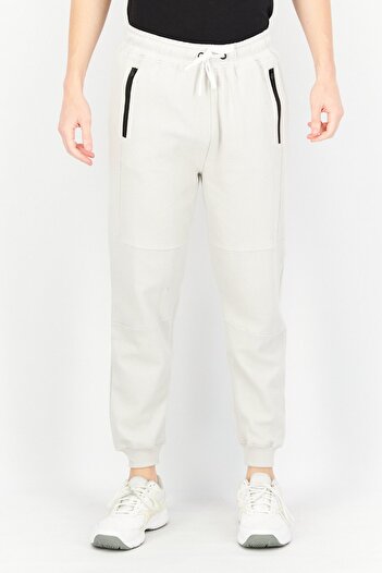 Sovereign Code Men Regular Fit Textured Drawstring Jogger Pant, Light Grey
