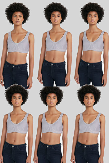 Belifanti Collection 6 Pieces Gray Mother Half Tank Top
