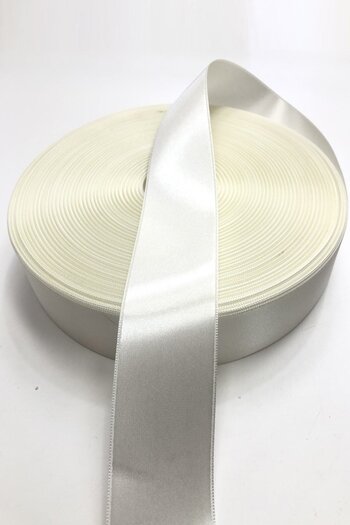 Hayalperest boncuk Cream Satin Ribbon 4 cm