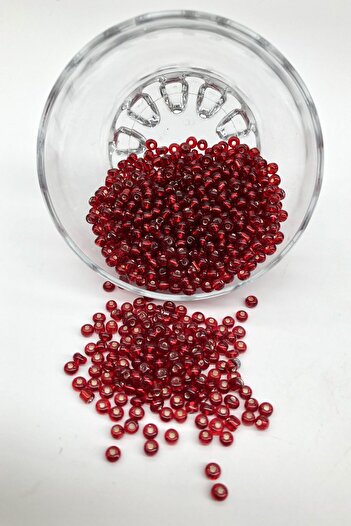 Hayalperest boncuk Transparent Red Sand Bead 4 Mm