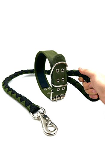 Tasma Market Golden Retriever Dog Walking and Neck Collar Set