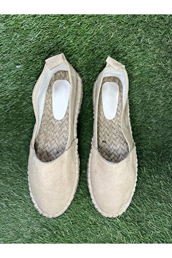 YANES CREATION Hakiki Deri ve keten  Erkek El Yapımı Espadril
