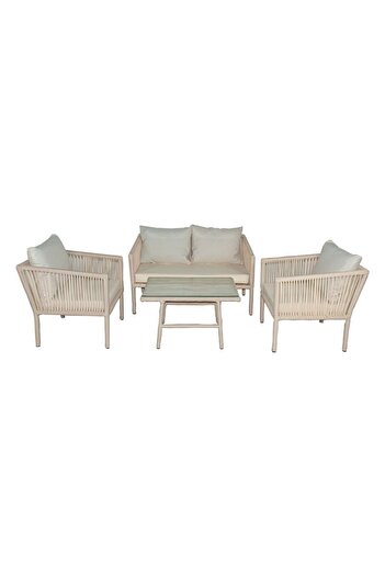 VAVRATTAN Berlin Bistro Rattan Bahçe Balkon Oturma Takımı Kum