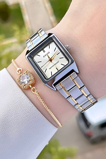 Casio Gold Silver Yellow Color Women's Wristwatch