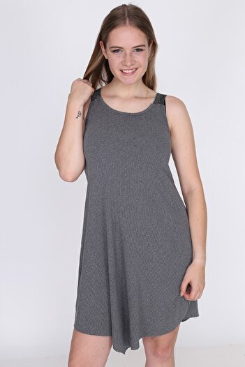 Cotton Mood 9231599 Camisole Glitter Strappy Bell Tunic Fume
