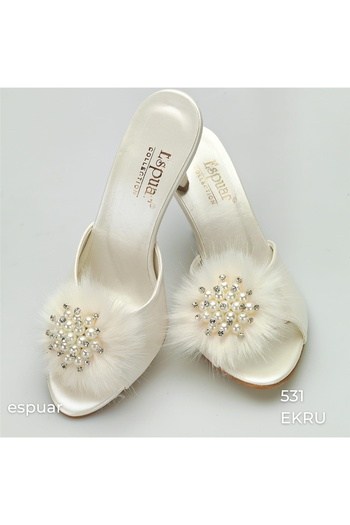 Espuar 531 Women's Slippers - Ecru