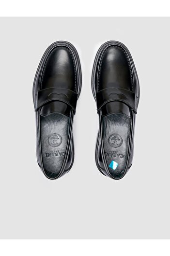 Cabani %100 Açma Hakiki Deri Siyah Erkek Loafer