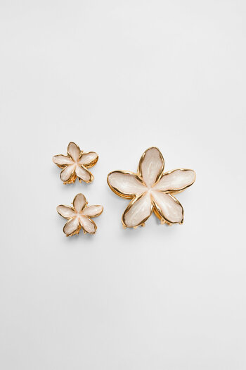Stradivarius Pack of 3 floral hair clips
