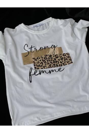 Fiori Lepar Pattern T-Shirt