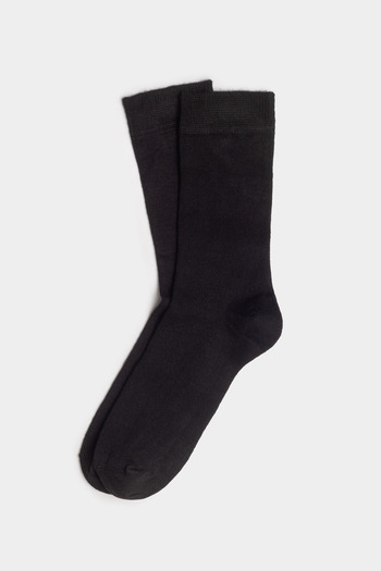 Bolero Plain Black Long Men's Socks