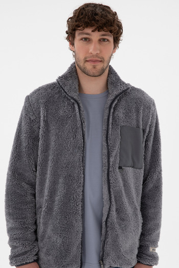 U.S. Polo Assn. Erkek Açık Gri Örme Hırka 50295805-VR001