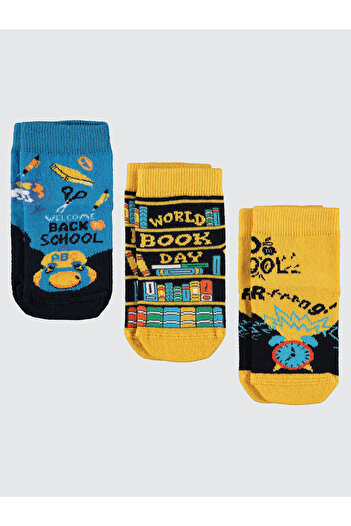 Civil Socks Erkek Çocuk Çorap 3-11 Yaş Sarı