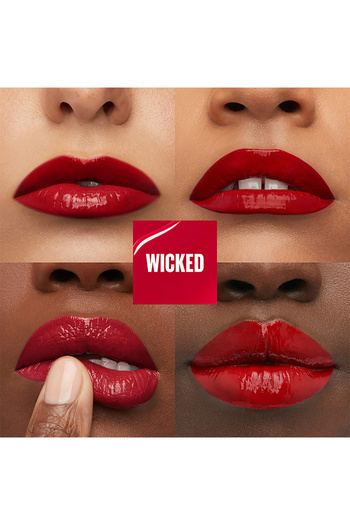 Maybelline New York حبر فينيل 50 Wicked Super Stay - أحمر شفاه لامع، سائل يدوم طويلاً