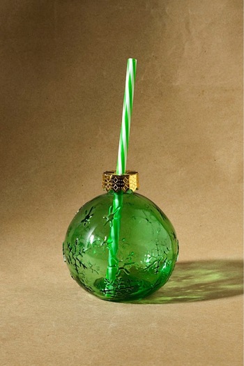 Karaca Green Wish 400 ml New Year's Cup with Straw