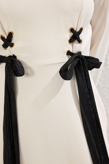 Trendyol Modest Φόρεμα από υφαντό ύφασμα με κρεμ δέσιμο TCTSS25EB00037