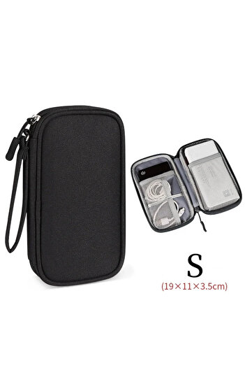 Choice Black S Large Size Travel Cable Organizer Bag Storage Pouch Carry Case Portable Waterproof Storage B