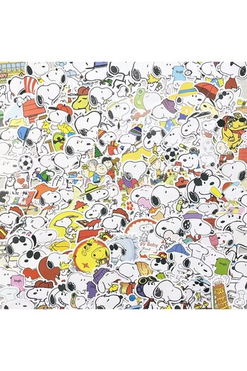Miniso mixed 200pcs 100/200pcs anime Snoopy stationery stickers cute cartoon student stationery notebook di